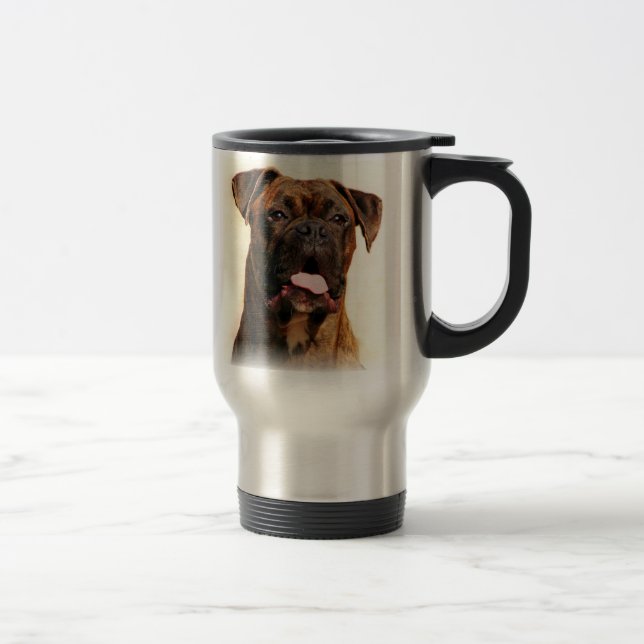 Boxer dog travel mug (Right)