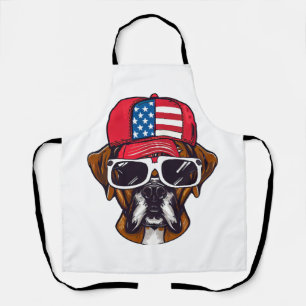 Boxer Dog USA Apron