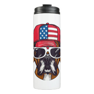 Boxer Dog USA Thermal Tumbler