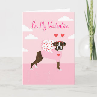 Boxer Dog Valentines Love Card