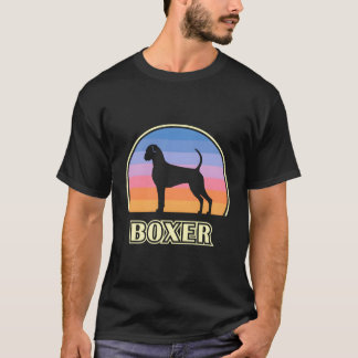 Boxer Dog Vintage Sunset Dog T-Shirt