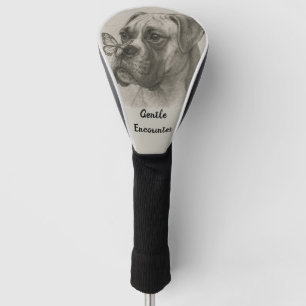 Boxer Dog with Butterfly Gentle Encounter Golf Head Cover