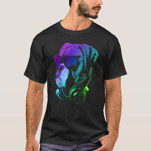 Boxer Dog With Sunglasses And Headphones T-Shirt
