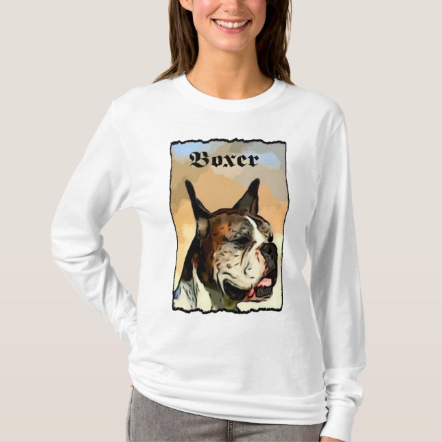 Boxer dog womens shirt (Front)
