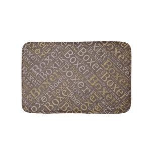 Boxer dog Word Art Bath Mat