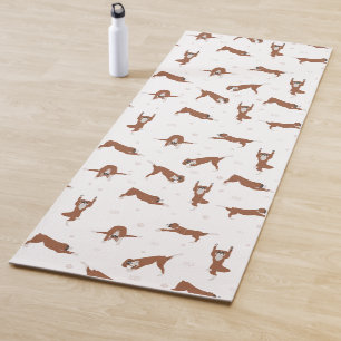 Boxer dog yoga pose mat