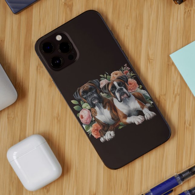 Boxer Dogs Amongst The Flowers Case-Mate iPhone Case (Creator Uploaded)