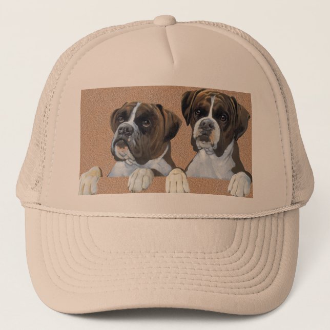 Boxer Dogs Cap, Baseball Hat (Front)
