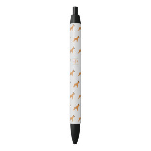 Boxer Dogs Pattern Monogrammed Pen