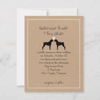 Boxer Dogs Wedding Invitation