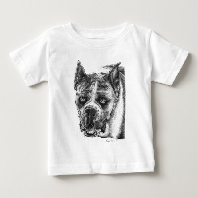 Boxer Drawing Baby T-Shirt (Front)