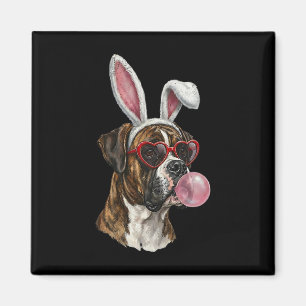 Boxer Easter Bunny Dog Lover  Magnet