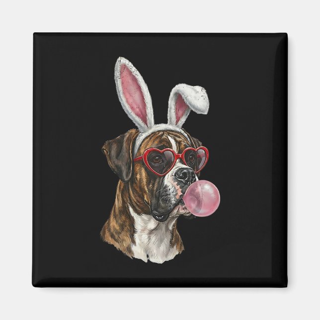 Boxer Easter Bunny Dog Lover  Magnet (Front)
