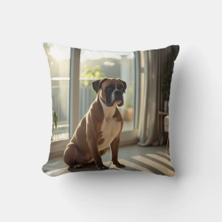 Boxer Elegant Throw Pillow