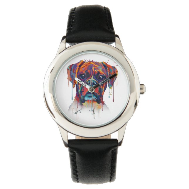 Boxer Face Kid Watch Birthday Gift for Your Kids (Front)