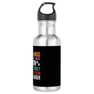 Boxer Family Freedom Dog Lover 532 Ml Water Bottle