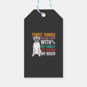 Boxer Family Freedom Dog Lover Gift Tags