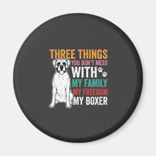 Boxer Family Freedom Dog Lover Magnet