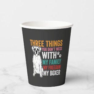 Boxer Family Freedom Dog Lover Paper Cups