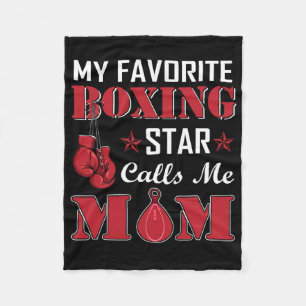 Boxer Favourite Boxing Star Calls Mum Gift Idea Fleece Blanket