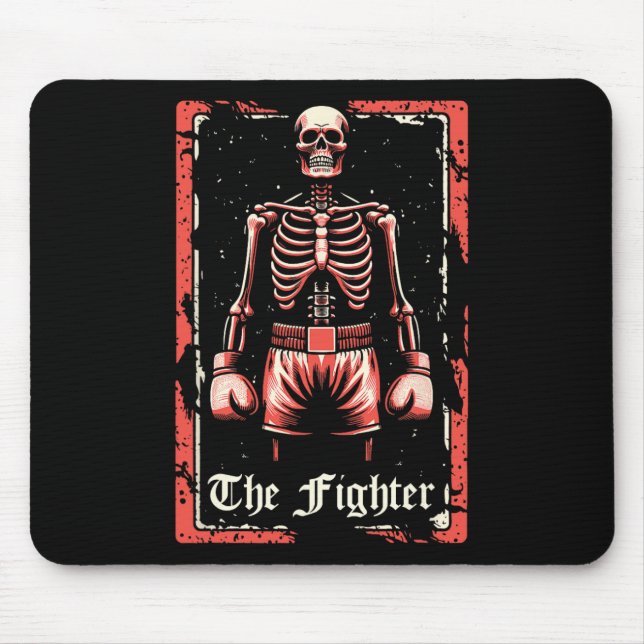 Boxer Fighter - Sparring Gloves Boxing Skeleton Ta Mouse Pad (Front)
