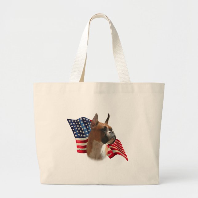 Boxer Flag Large Tote Bag (Front)