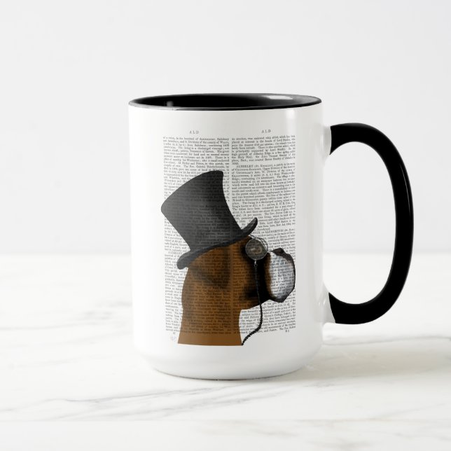 Boxer, Formal Hound and Hat Mug (Right)