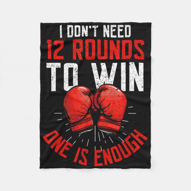 Boxer Funny Boxing  Fleece Blanket (Front)