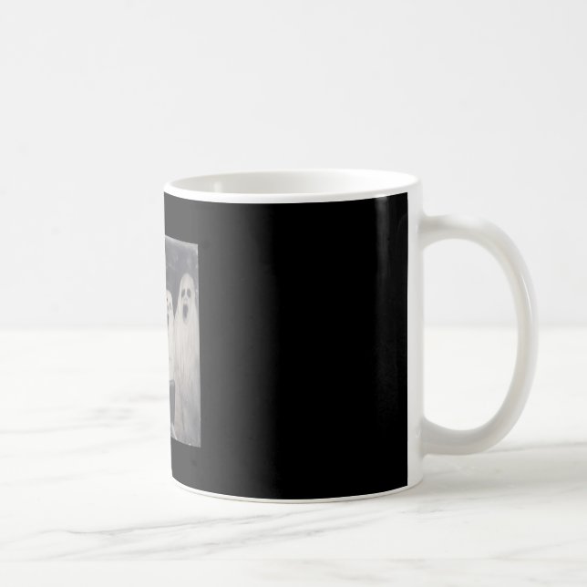 Boxer ghost funny halloween scary dog spooky coffee mug (Right)