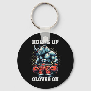 Boxer Gift Heavyweight Champion Gloves On Rhino Bo Key Ring