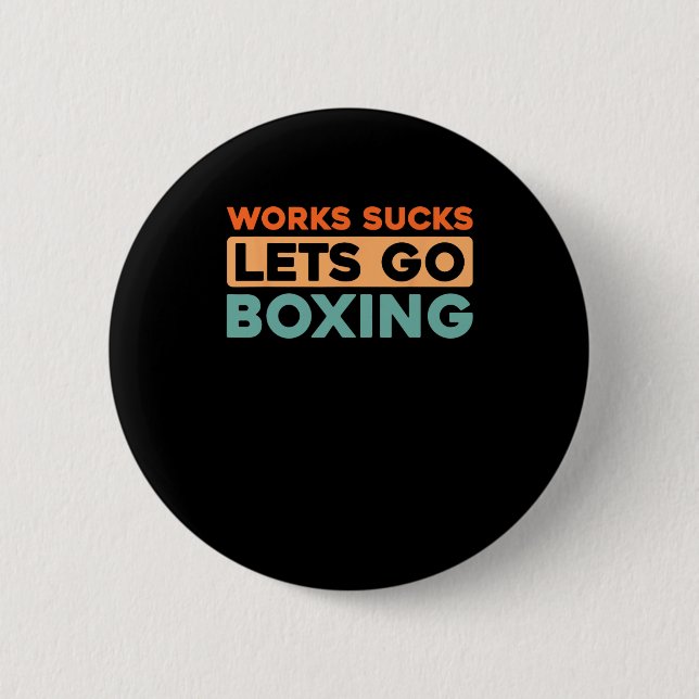 Boxer Gloves - Fighter Sparring Boxing  6 Cm Round Badge (Front)