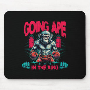 Boxer Going Ape In The Ring Boxing Monkey Mouse Pad