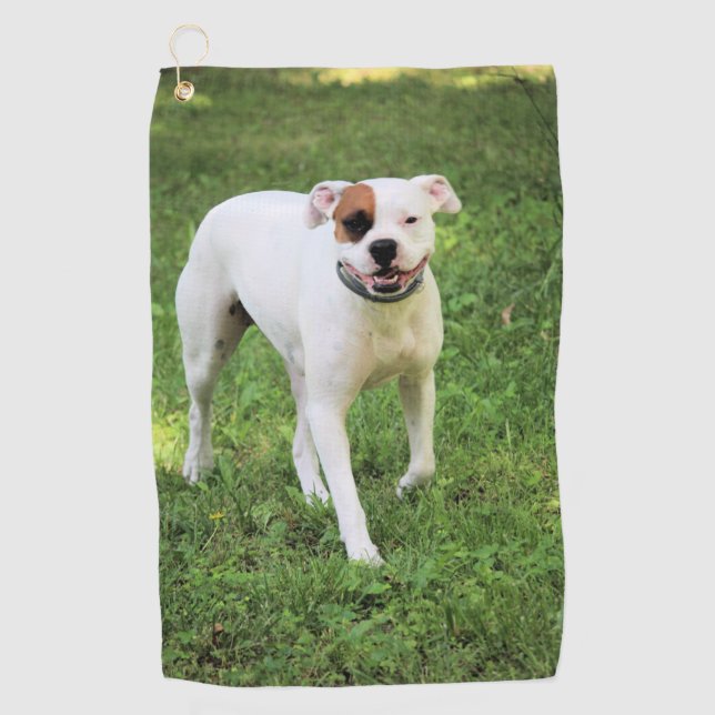 Boxer Golf Towel (Front)
