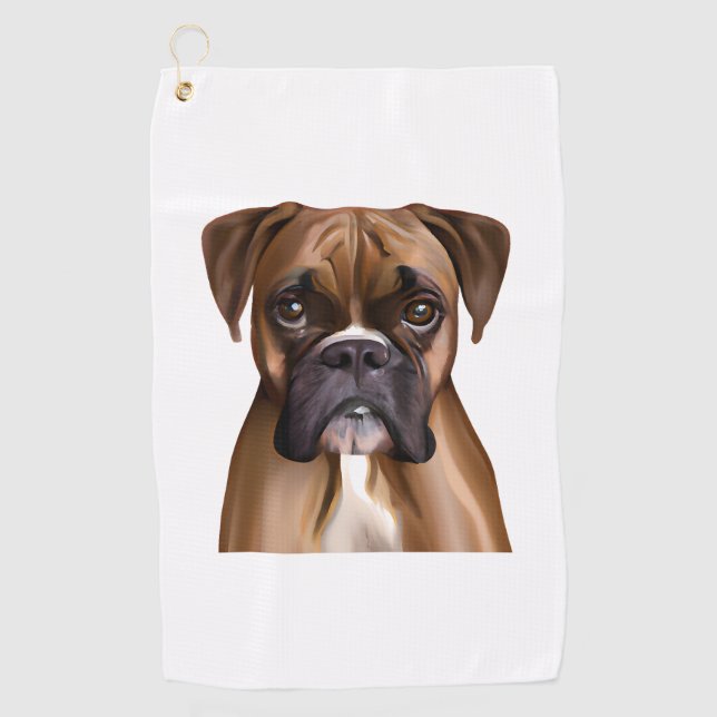 Boxer Golf Towel (Front)