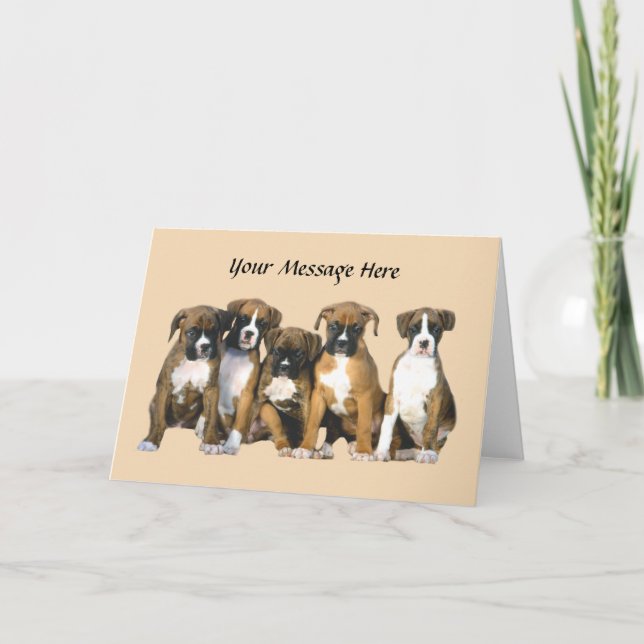 Boxer Greeting Card (Front)