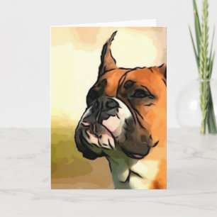 Boxer greeting card