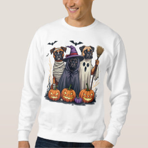 Boxer Halloween Costume Cute Spooky Dog Lover Sweatshirt