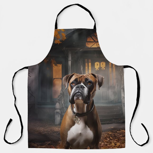 Boxer Halloween Scary Apron (Front)