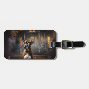 Boxer Halloween Scary Luggage Tag