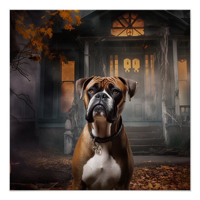 Boxer Halloween Scary Poster (Front)