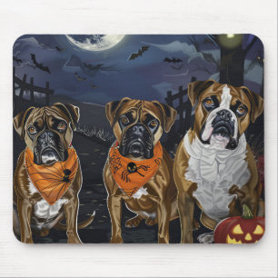 Boxer Halloween Spooky Mouse Pad