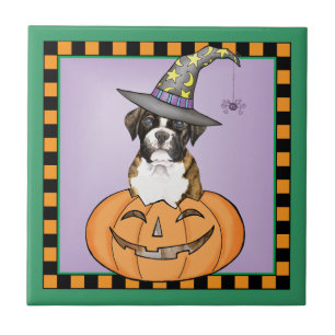 Boxer Halloween Tile