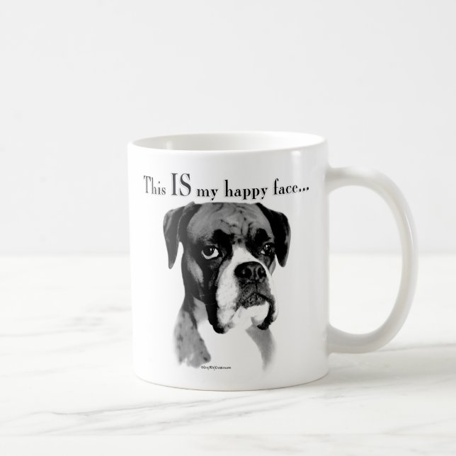 Boxer Happy Face Coffee Mug (Right)