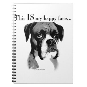 Boxer Happy Face Spiral Notebook