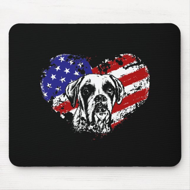 Boxer heart mouse pad (Front)