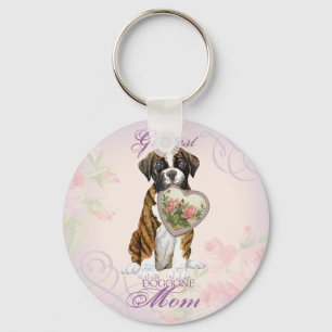 Boxer Heart Mum Key Ring