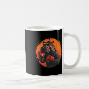 Boxer Hippo With Boxing Gloves Kickboxing Funny Bo Coffee Mug