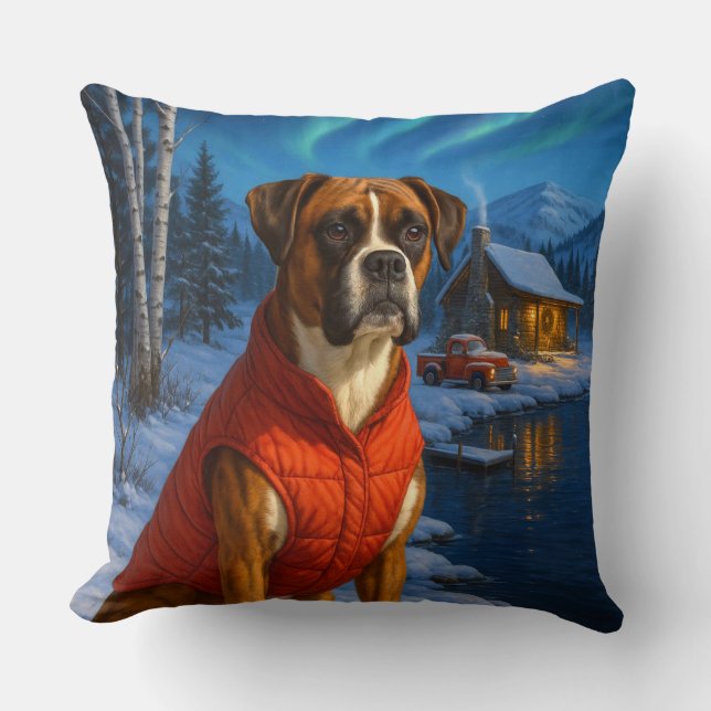 Boxer Holiday  Cushion (Front)