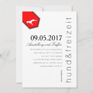 Boxer Hunde Einladung Invitation