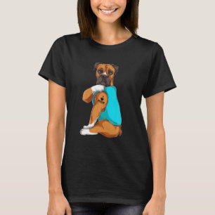 Boxer I Love Mum Tattoo Apparel Dog Mum Gifts T-Shirt